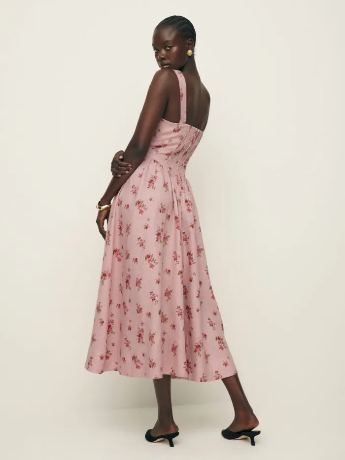Reformation Dresses Balia Linen Dress Tea Time 8211 Women