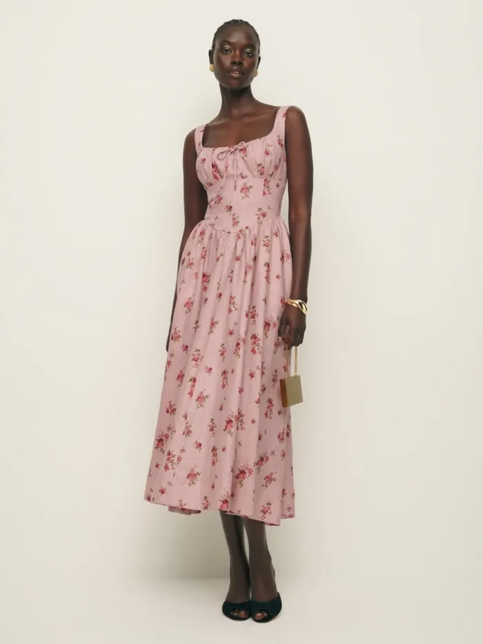 Reformation Dresses Balia Linen Dress Tea Time 8211 Women