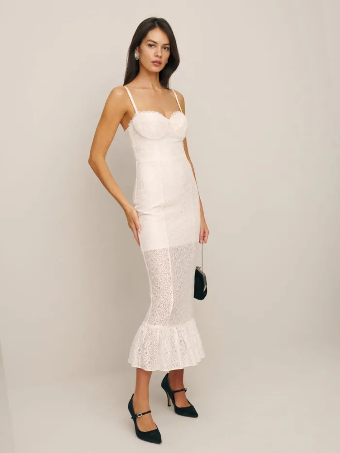 Reformation Dresses Canice Dress Ivory Lace 8211 Women
