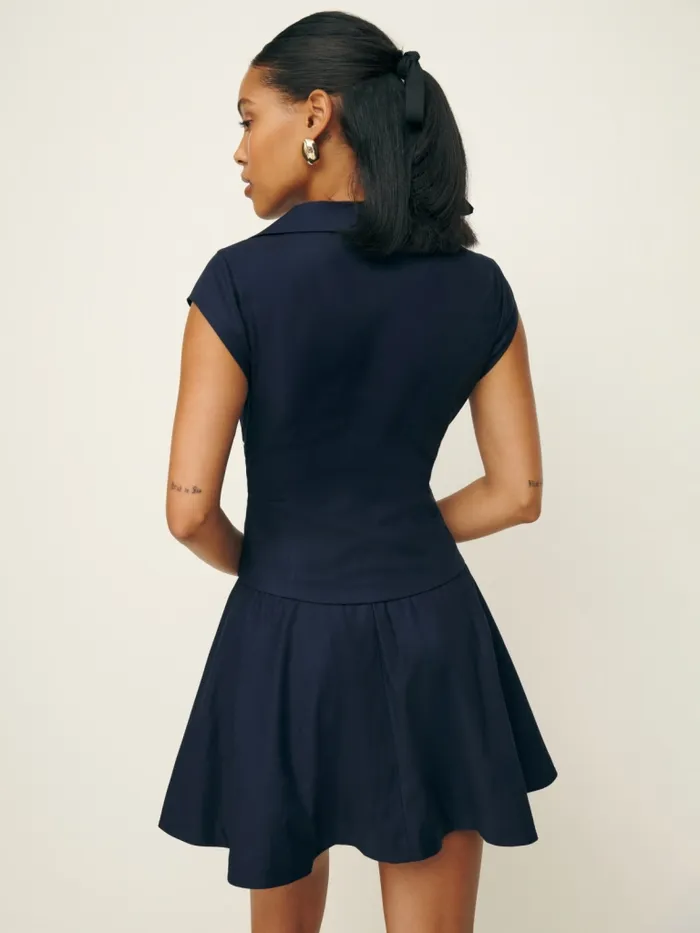 Reformation Dresses Chrissa Two Piece Navy 8211 Women