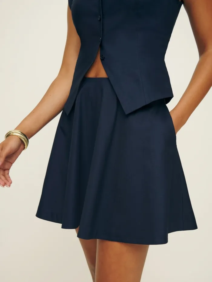 Reformation Dresses Chrissa Two Piece Navy 8211 Women