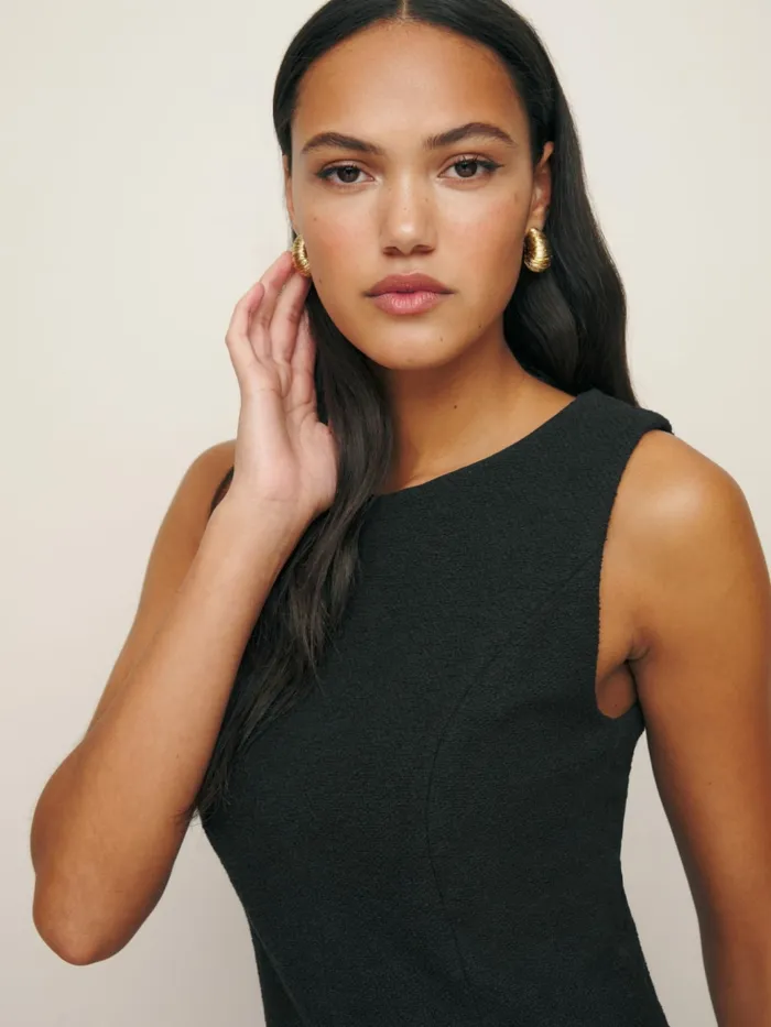 Reformation Dresses Citron Dress Black Tweed 8211 Women Reformation Dresses Citron Dress Black Tweed 8211 Women