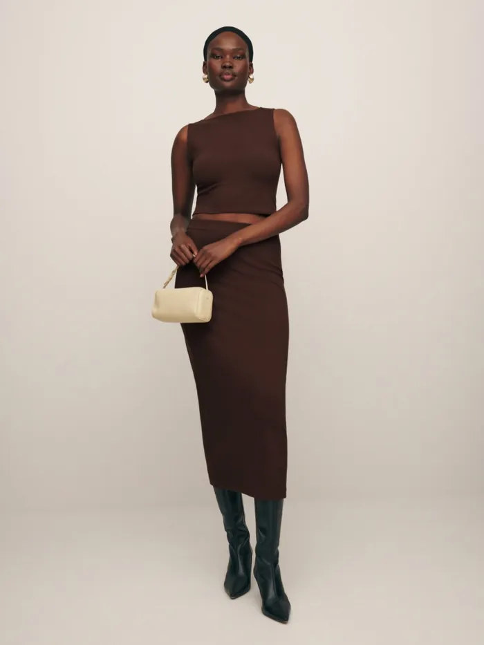 Reformation Dresses Elowen Knit Two Piece Cafe 8211 Women Reformation Dresses Elowen Knit Two Piece Cafe 8211 Women