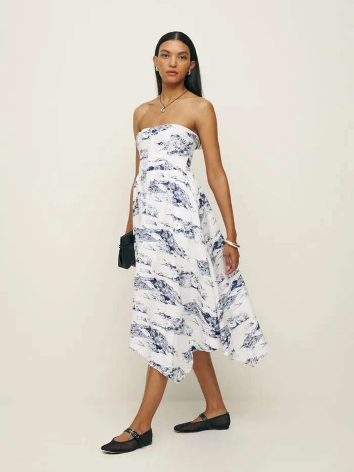 Reformation Dresses Grazi Linen Dress Covina 8211 Women
