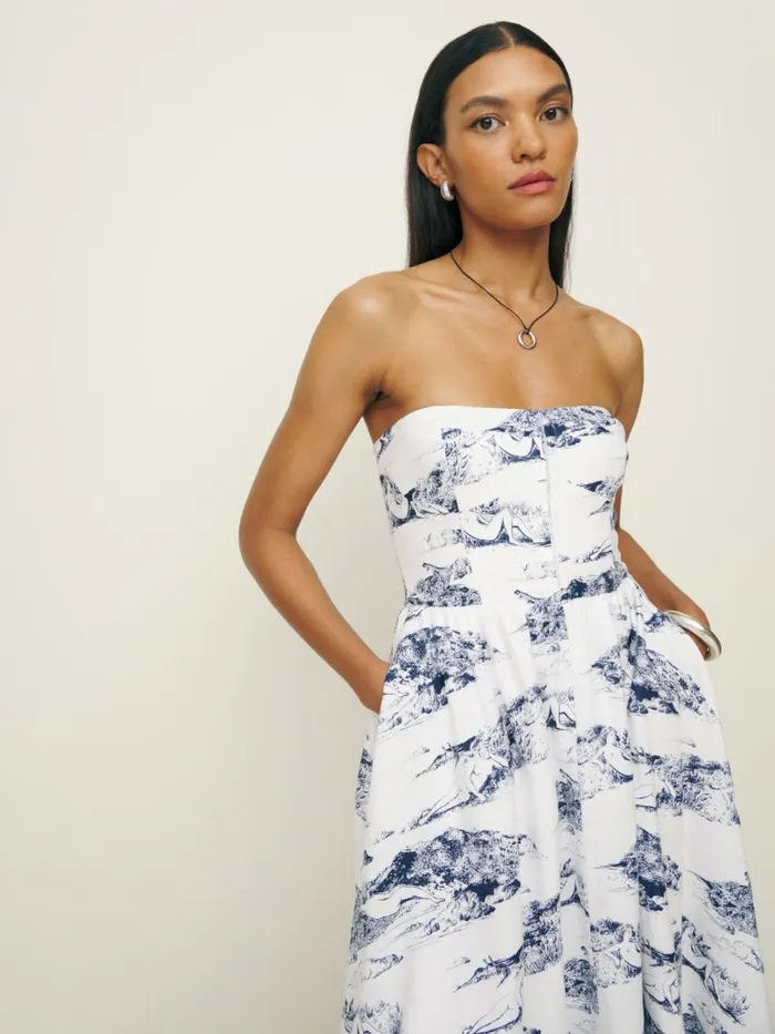 Reformation Dresses Grazi Linen Dress Covina 8211 Women Reformation Dresses Grazi Linen Dress Covina 8211 Women