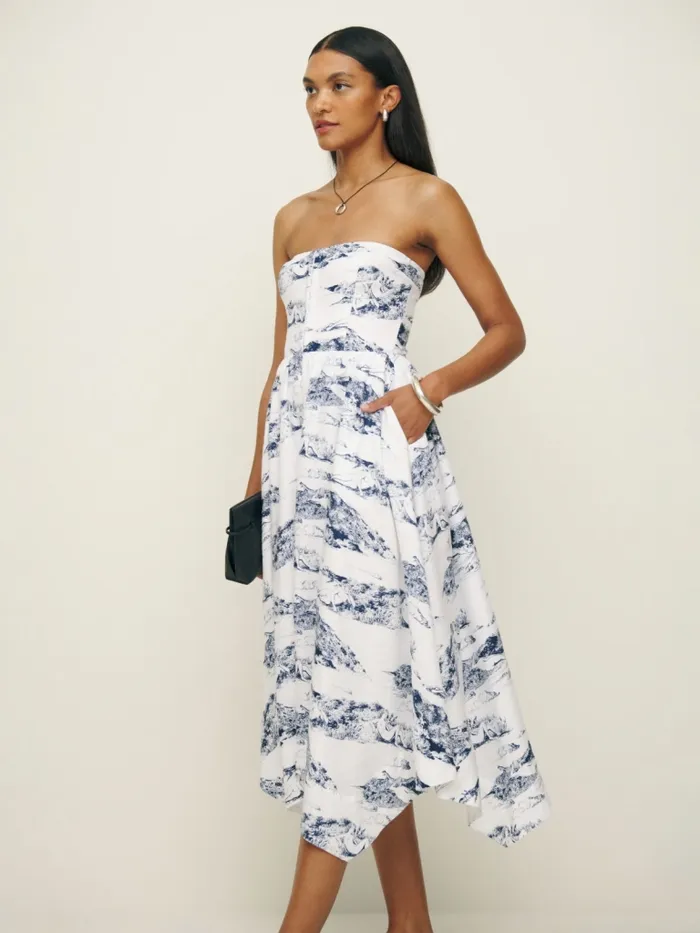 Reformation Dresses Grazi Linen Dress Covina 8211 Women Reformation Dresses Grazi Linen Dress Covina 8211 Women