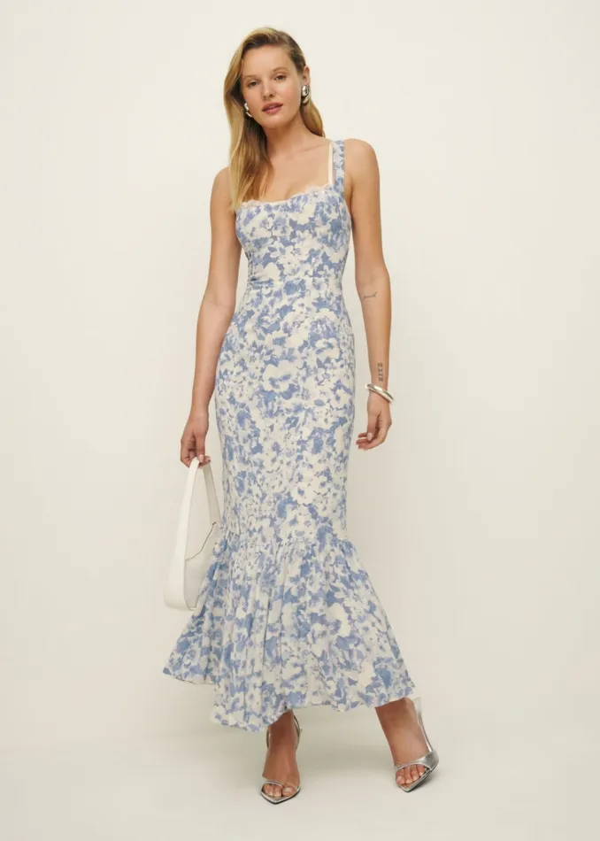 Reformation Dresses Irisa Dress Larkspur 8211 Women Reformation Dresses Irisa Dress Larkspur 8211 Women