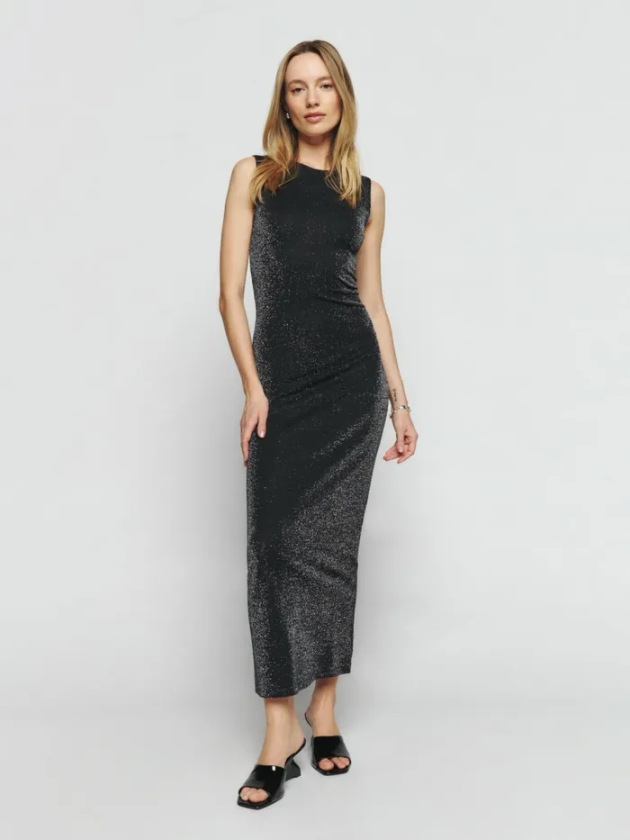 Reformation Dresses Maevry Knit Dress Black Sparkle 8211 Women Reformation Dresses Maevry Knit Dress Black Sparkle 8211 Women