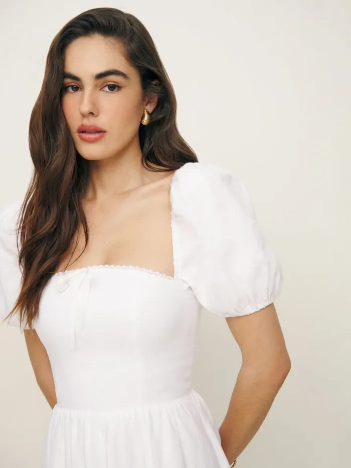 Reformation Dresses Marella Linen Dress White 8211 Women Reformation Dresses Marella Linen Dress White 8211 Women