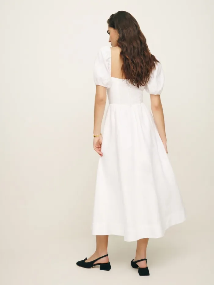 Reformation Dresses Marella Linen Dress White 8211 Women Reformation Dresses Marella Linen Dress White 8211 Women