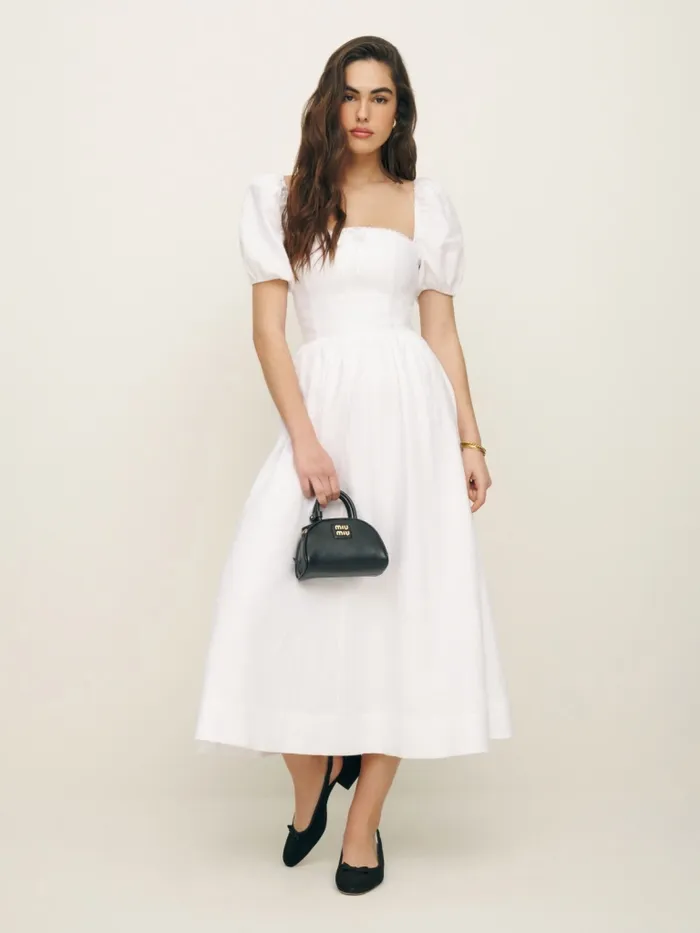 Reformation Dresses Marella Linen Dress White 8211 Women Reformation Dresses Marella Linen Dress White 8211 Women
