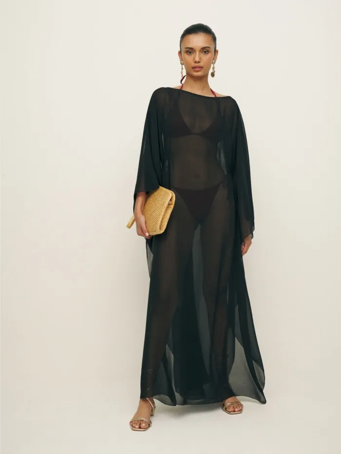 Reformation Dresses Rosalia Kaftan Black 8211 Women Reformation Dresses Rosalia Kaftan Black 8211 Women