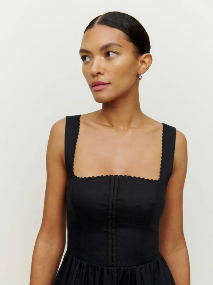 Reformation Dresses Tagliatelle Linen Dress Black 8211 Women Reformation Dresses Tagliatelle Linen Dress Black 8211 Women