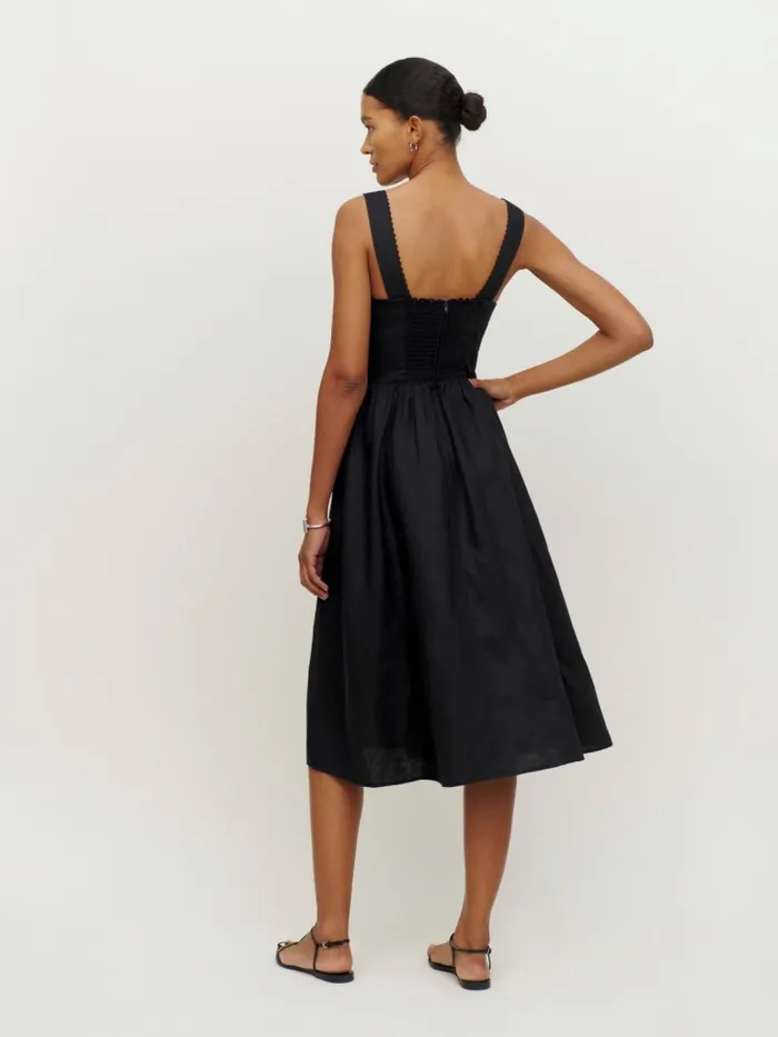 Reformation Dresses Tagliatelle Linen Dress Black 8211 Women Reformation Dresses Tagliatelle Linen Dress Black 8211 Women