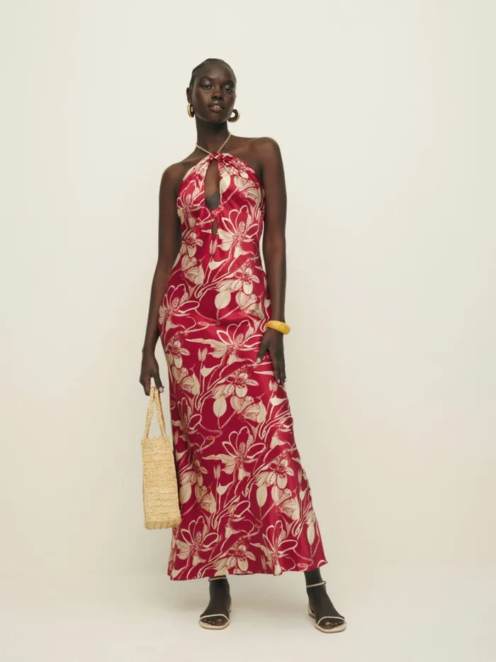 Reformation Dresses Yesenia Silk Dress Las Dalias 8211 Women Reformation Dresses Yesenia Silk Dress Las Dalias 8211 Women