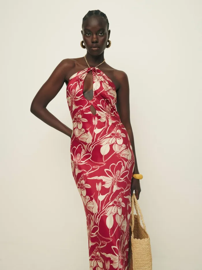 Reformation Dresses Yesenia Silk Dress Las Dalias 8211 Women Reformation Dresses Yesenia Silk Dress Las Dalias 8211 Women