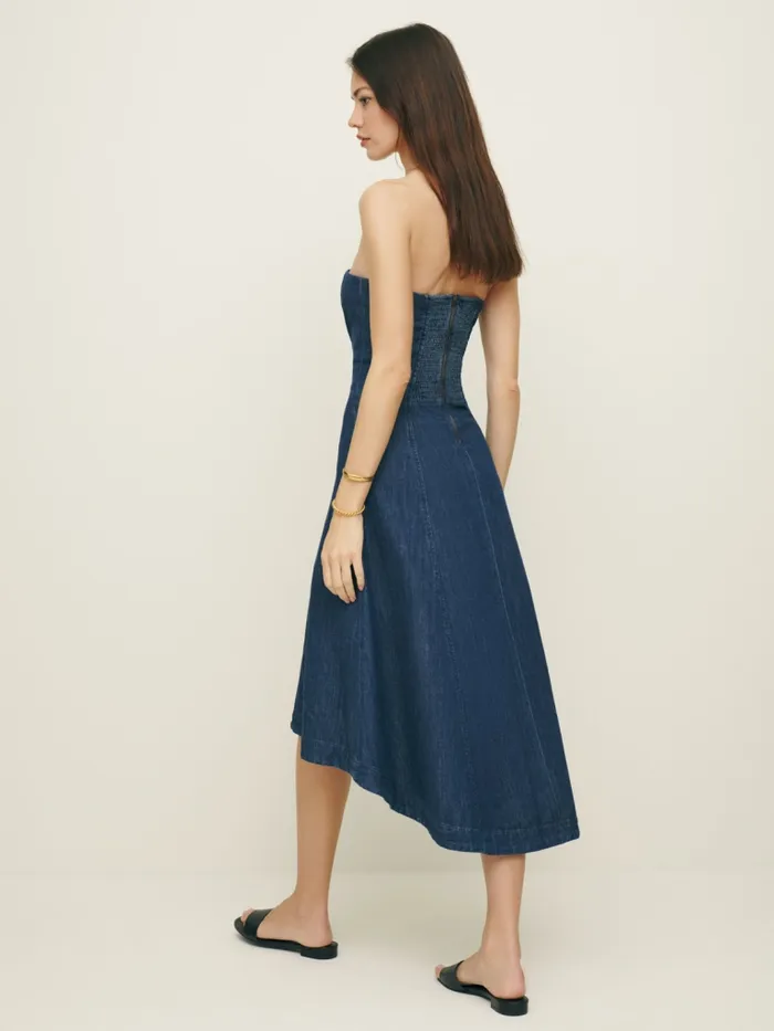 Reformation Dresses Zoie Denim Midi Dress Juniper 8211 Women Reformation Dresses Zoie Denim Midi Dress Juniper 8211 Women