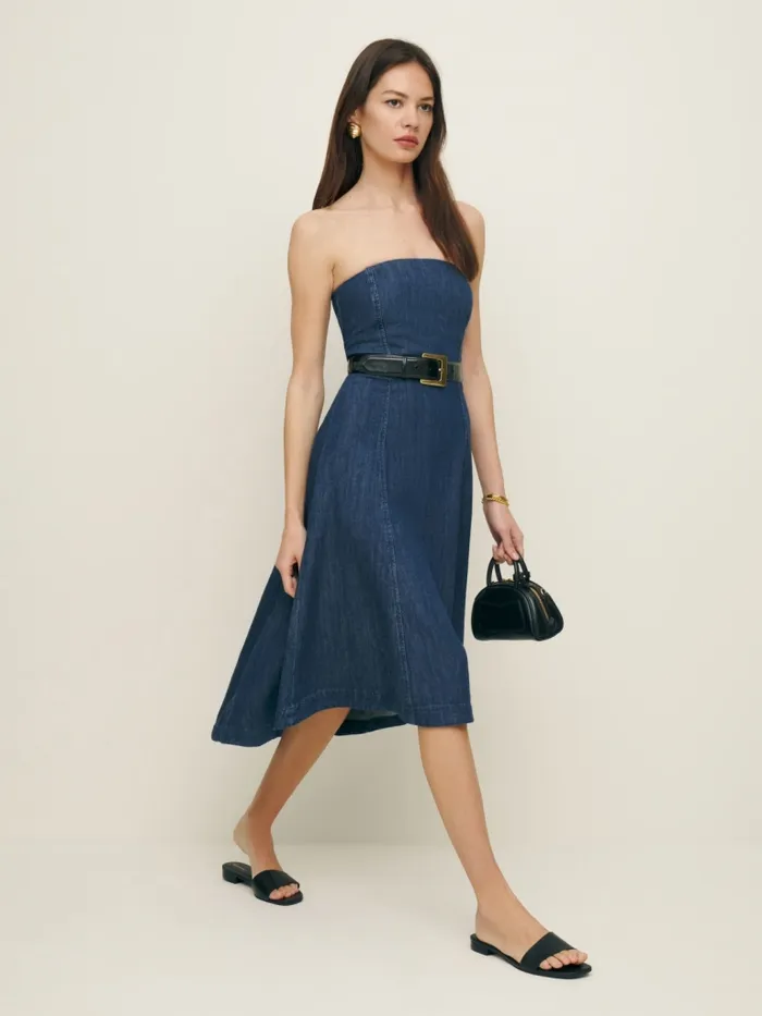 Reformation Dresses Zoie Denim Midi Dress Juniper 8211 Women Reformation Dresses Zoie Denim Midi Dress Juniper 8211 Women
