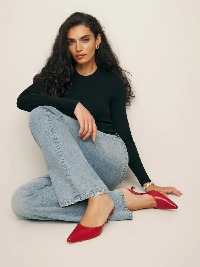Reformation Heels Wilda Kitten Mule Scarlet 8211 Women Reformation Heels Wilda Kitten Mule Scarlet 8211 Women