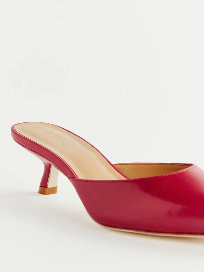 Reformation Heels Wilda Kitten Mule Scarlet 8211 Women Reformation Heels Wilda Kitten Mule Scarlet 8211 Women