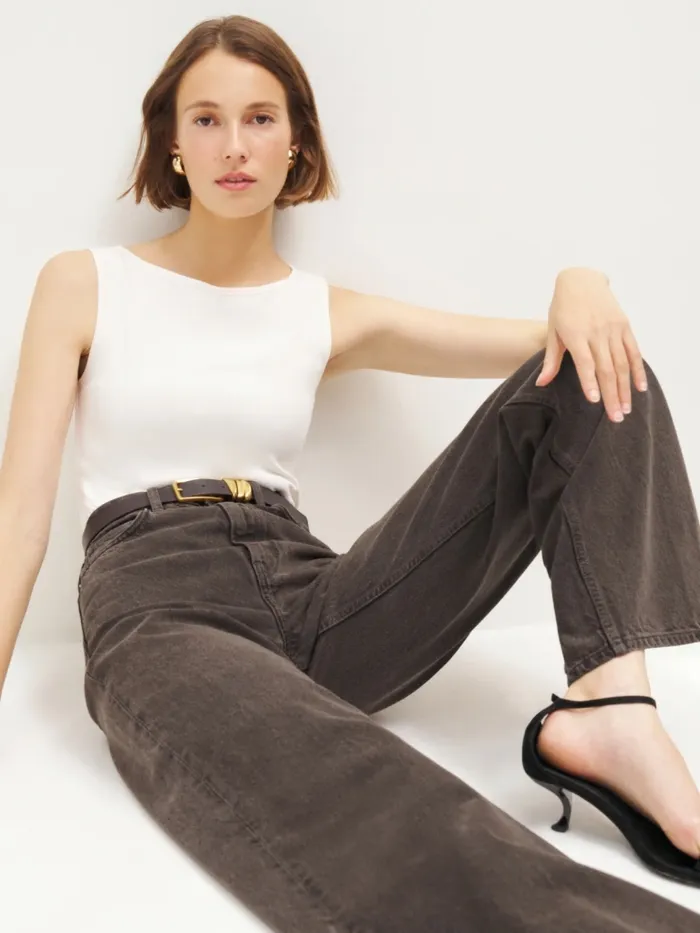 Reformation Jeans Cary High Rise Slouchy Wide Leg Jeans Vintage Espresso 8211 Women Reformation Jeans Cary High Rise Slouchy Wide Leg Jeans Vintage Espresso 8211 Women