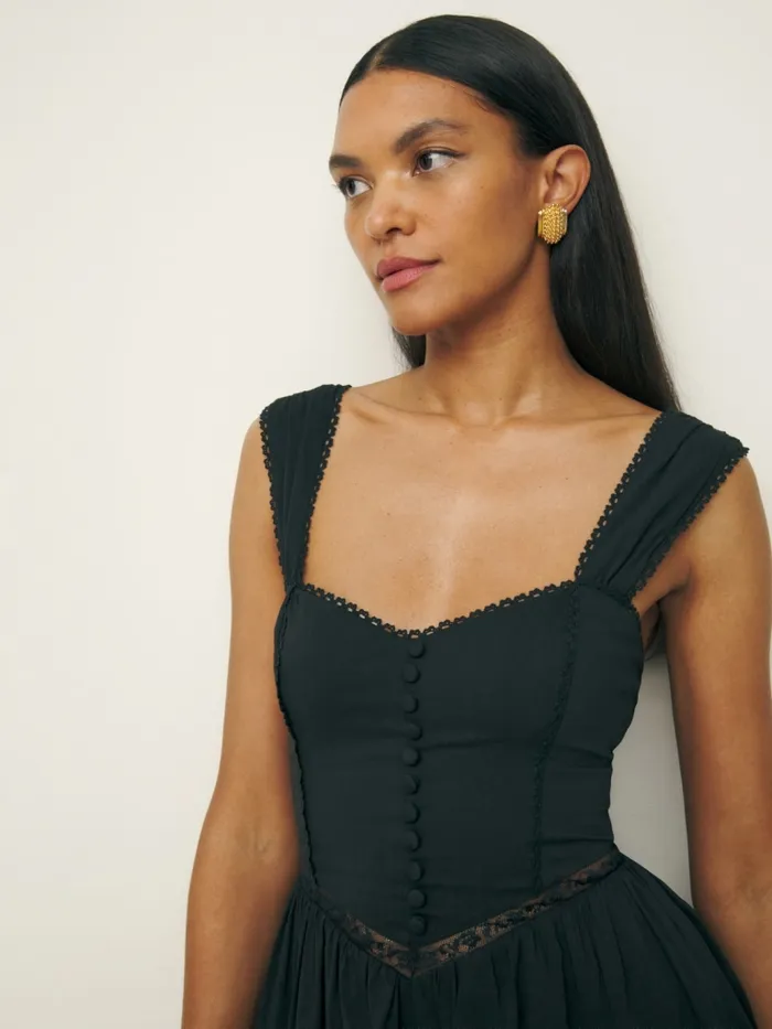 Reformation Jumpsuits Luisa Romper Black 8211 Women