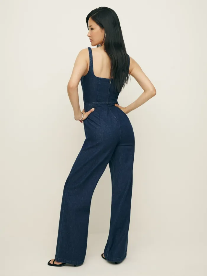 Reformation Jumpsuits Melody Denim Jumpsuit Prespa 8211 Women