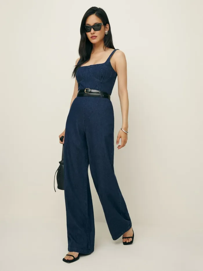 Reformation Jumpsuits Melody Denim Jumpsuit Prespa 8211 Women