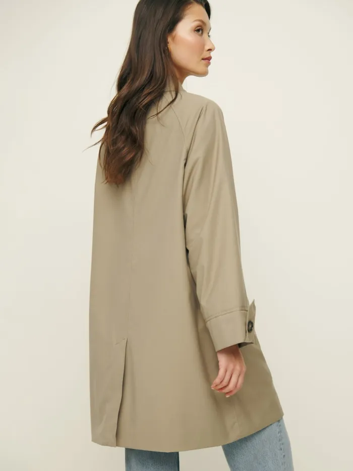 Reformation Outerwear Dion Trench Khaki 8211 Women