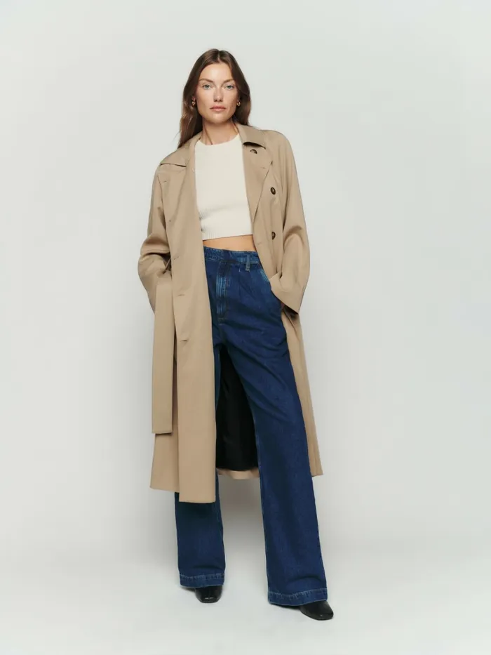 Reformation Outerwear Kensington Trench Khaki 8211 Women Reformation Outerwear Kensington Trench Khaki 8211 Women