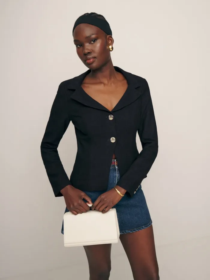 Reformation Outerwear Olivia Jacket Black 8211 Women