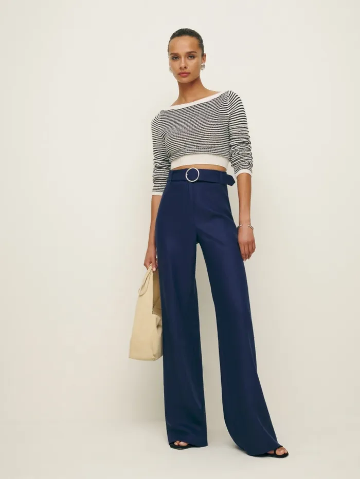 Reformation Pants Ace Linen Pant Danube 8211 Women