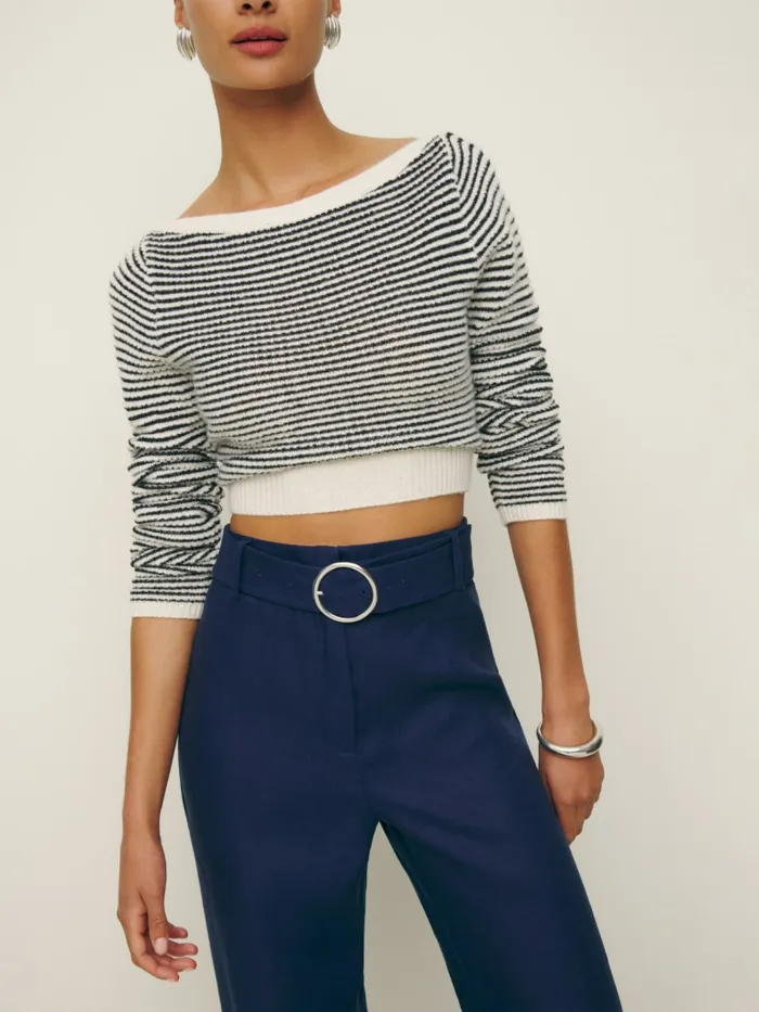 Reformation Pants Ace Linen Pant Danube 8211 Women