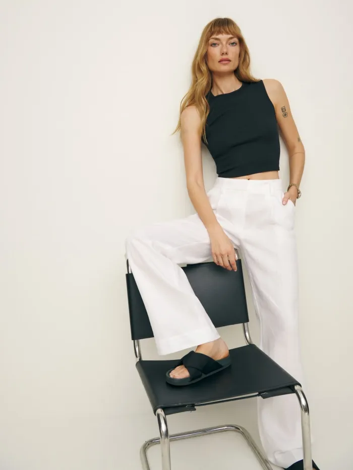 Reformation Pants Alex Linen Pant White 8211 Women Reformation Pants Alex Linen Pant White 8211 Women