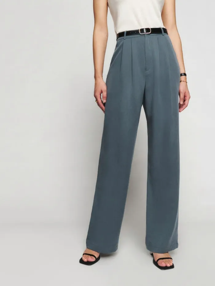 Reformation Pants Mason Pant Slate 8211 Women Reformation Pants Mason Pant Slate 8211 Women