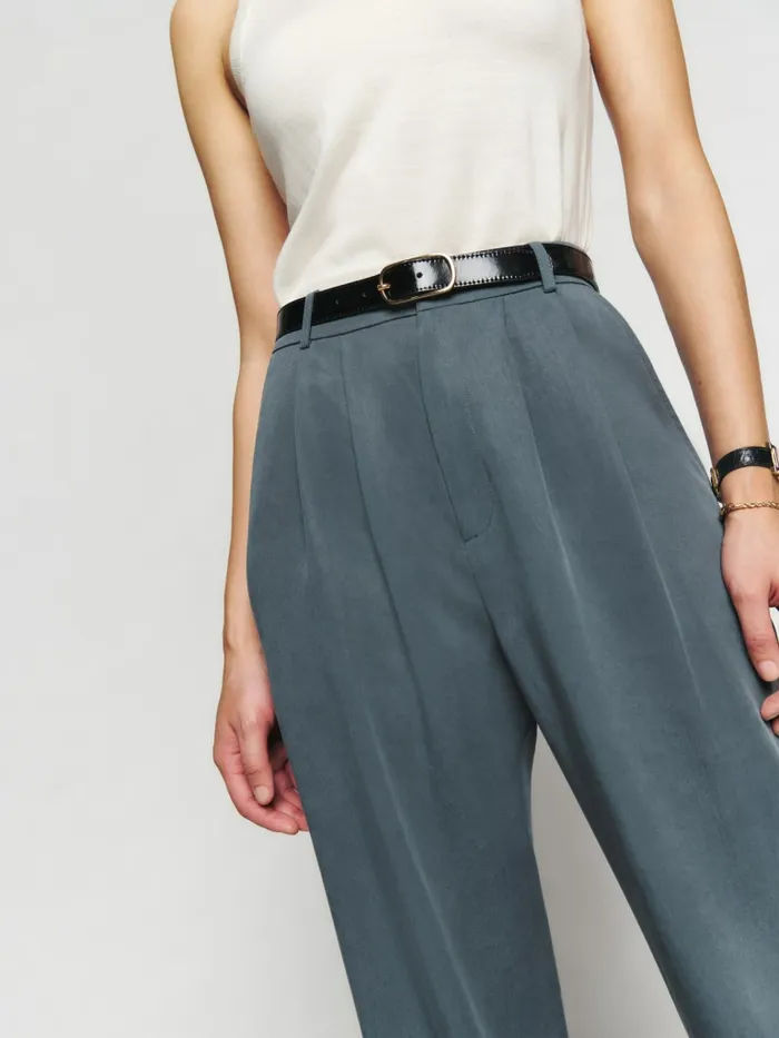 Reformation Pants Mason Pant Slate 8211 Women Reformation Pants Mason Pant Slate 8211 Women