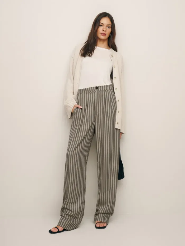 Reformation Pants Petites Mason Pant Slate Stripe 8211 Women Reformation Pants Petites Mason Pant Slate Stripe 8211 Women