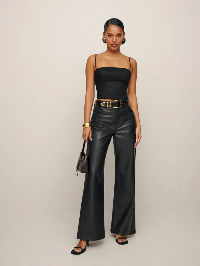Reformation Pants Petites Veda Kennedy Wide Leg Leather Pant Black 8211 Women Reformation Pants Petites Veda Kennedy Wide Leg Leather Pant Black 8211 Women