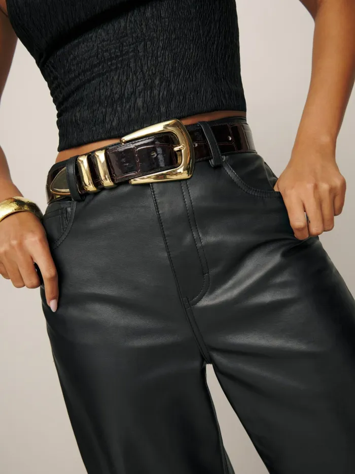 Reformation Pants Petites Veda Kennedy Wide Leg Leather Pant Black 8211 Women Reformation Pants Petites Veda Kennedy Wide Leg Leather Pant Black 8211 Women