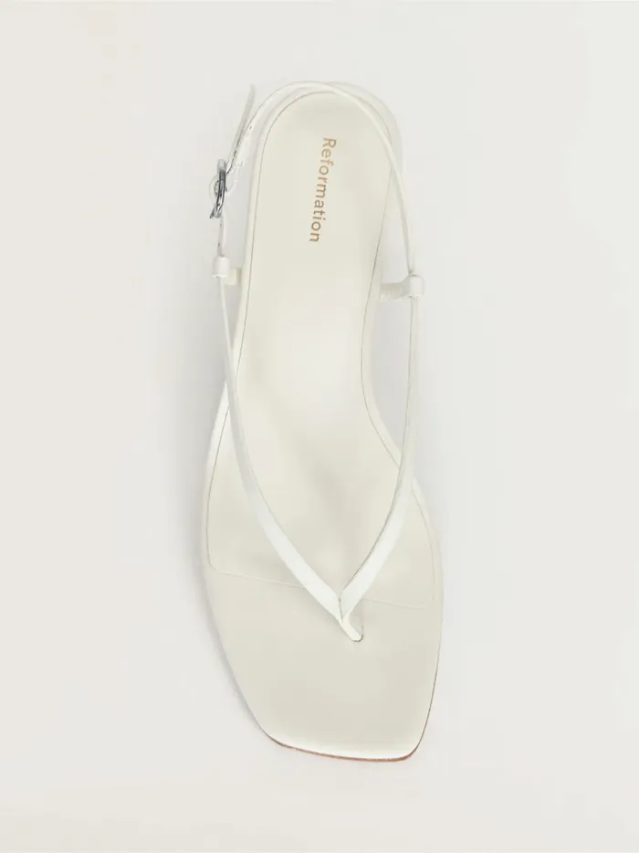 Reformation Sandals Alana Heeled Sandal White Leather 8211 Women