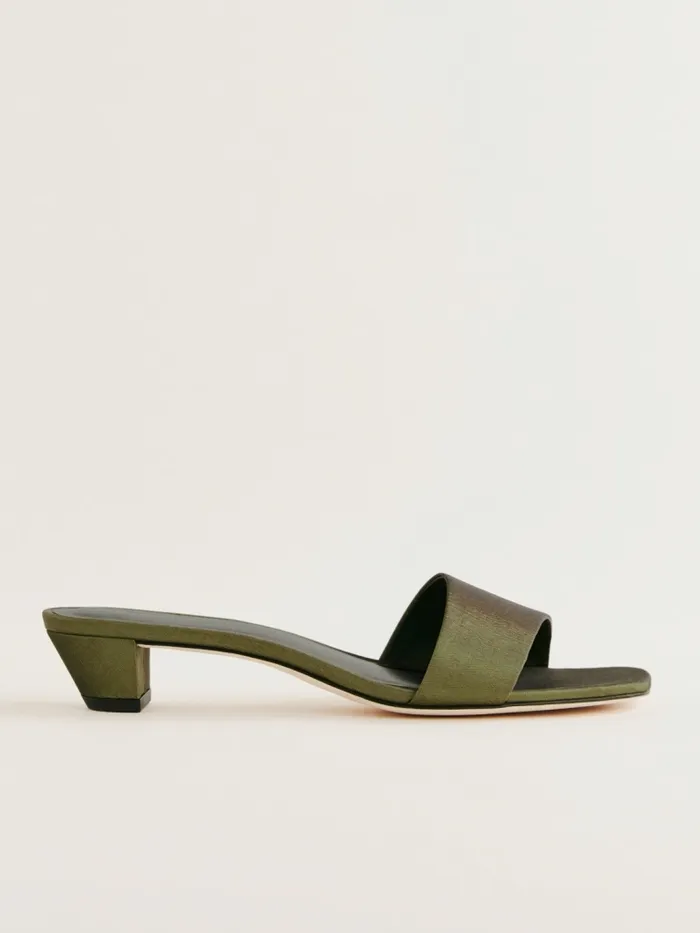 Reformation Sandals Christina Heeled Sandal Army Taffeta 8211 Women Reformation Sandals Christina Heeled Sandal Army Taffeta 8211 Women