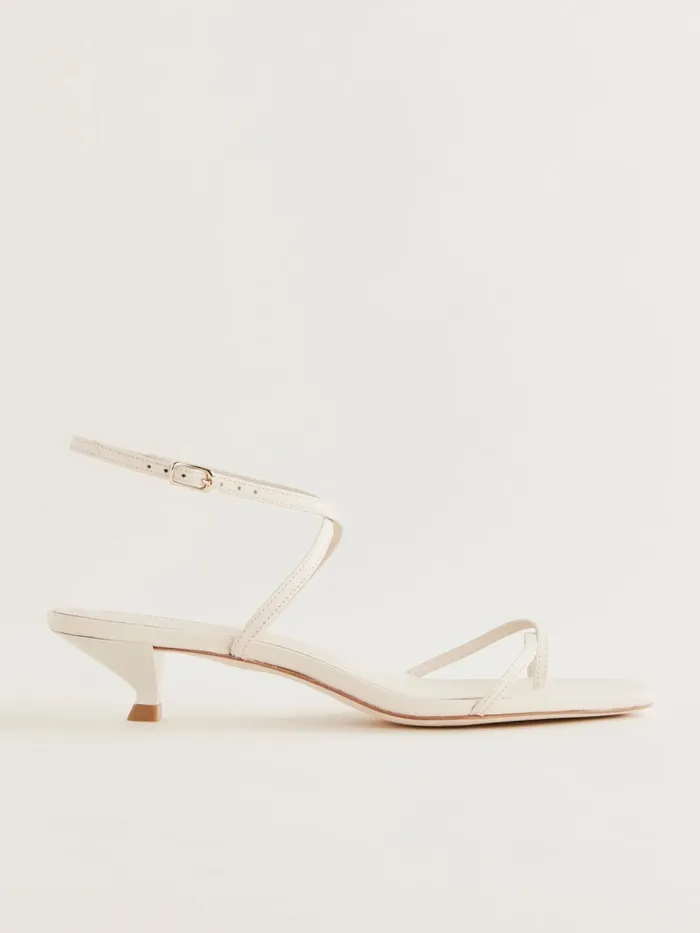 Reformation Sandals Georgia Kitten Heeled Sandal Almond Leather 8211 Women Reformation Sandals Georgia Kitten Heeled Sandal Almond Leather 8211 Women