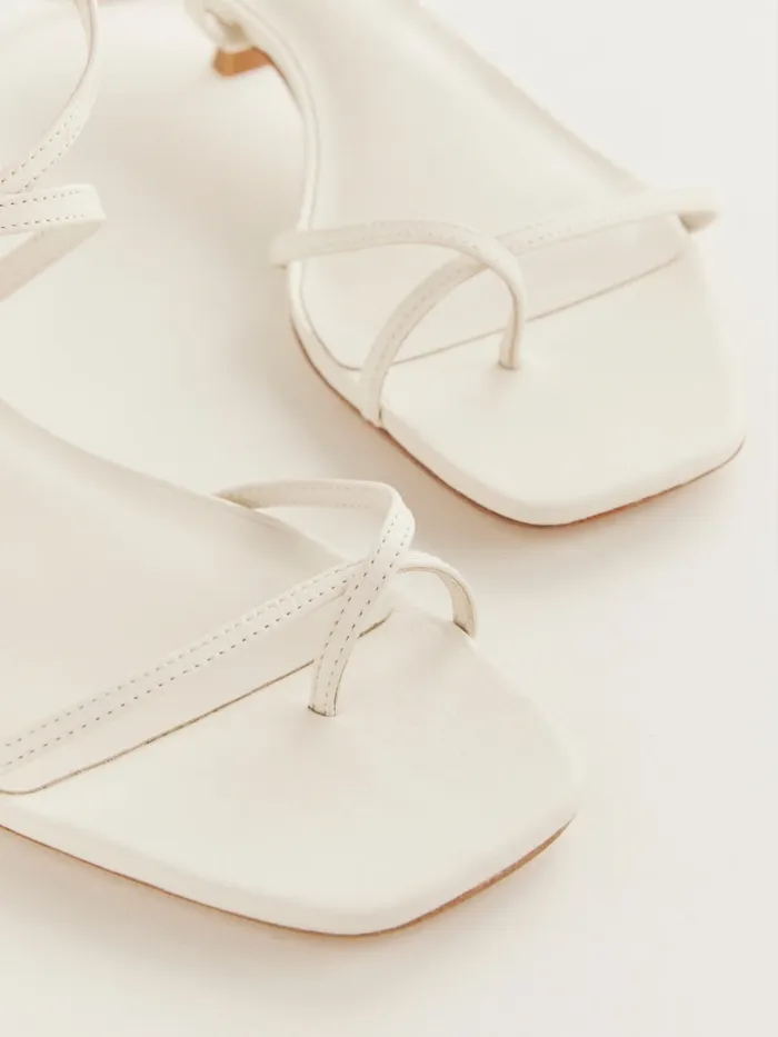 Reformation Sandals Georgia Kitten Heeled Sandal Almond Leather 8211 Women Reformation Sandals Georgia Kitten Heeled Sandal Almond Leather 8211 Women
