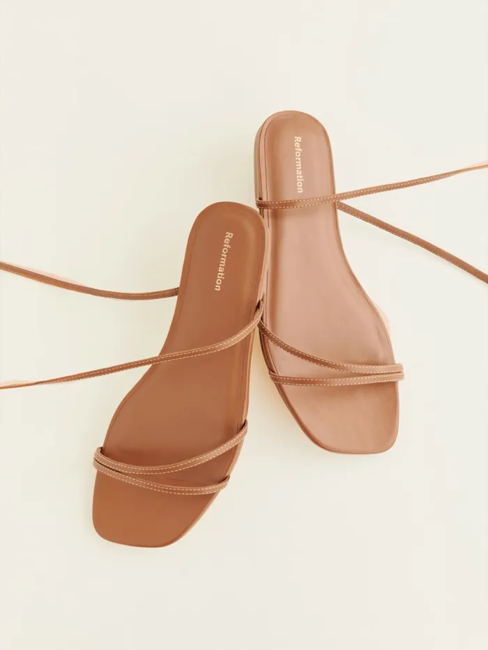 Reformation Sandals Magalie Flat Sandal Pecan 8211 Women