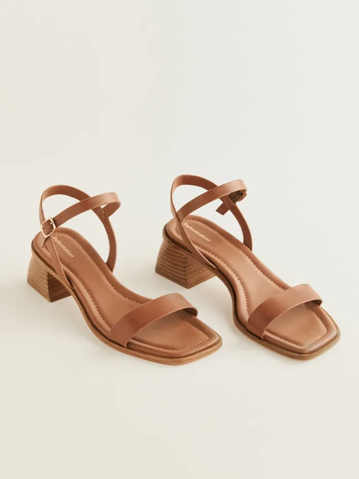 Reformation Sandals Stephanie Heeled Sandal Pecan 8211 Women Reformation Sandals Stephanie Heeled Sandal Pecan 8211 Women