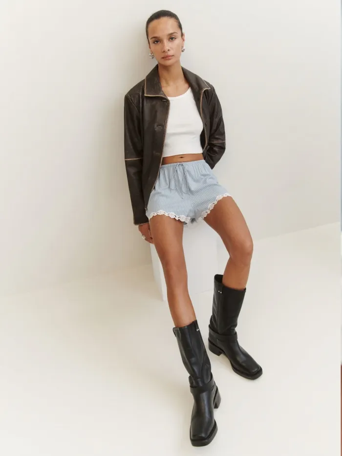 Reformation Shorts Marley Short Bueno Stripe 8211 Women