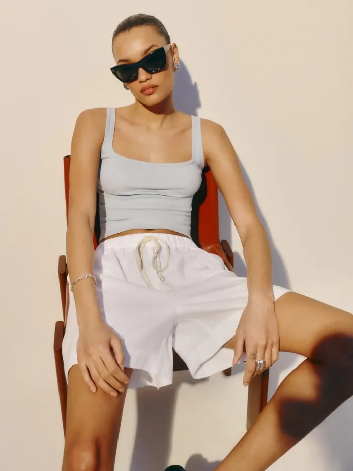 Reformation Shorts William Linen Short White 8211 Women