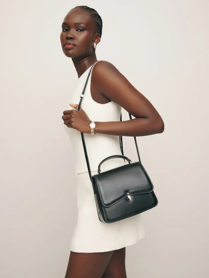 Reformation Shoulder Bags Monica Crossbody Black Leather 8211 Women Reformation Shoulder Bags Monica Crossbody Black Leather 8211 Women