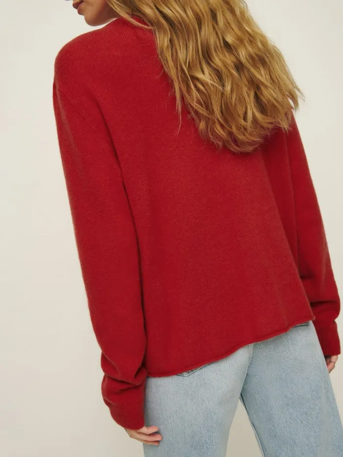 Reformation Sweaters Cashmere Boyfriend Sweater Sundried Tomato 8211 Women