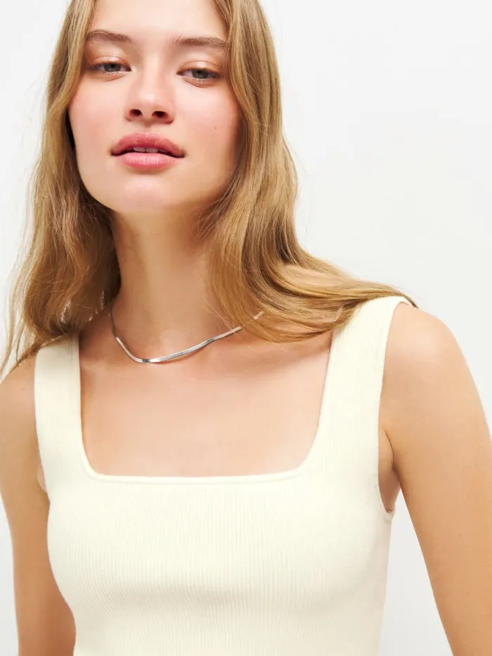 Reformation Sweaters Julia Ribbed Sweater Tank Ivory 8211 Women Reformation Sweaters Julia Ribbed Sweater Tank Ivory 8211 Women
